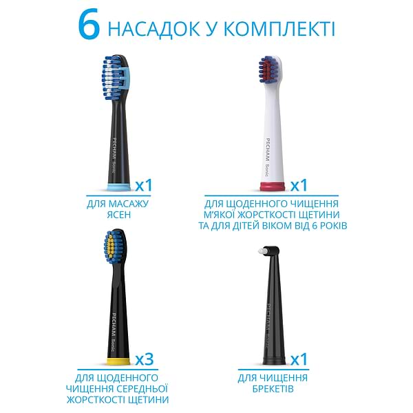 Фото - Зубная щетка электрическая Pecham Black-White Travel (0290119080608)