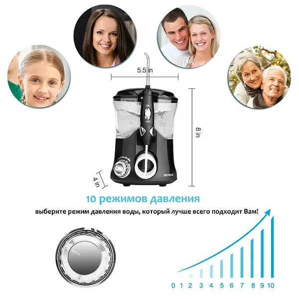 Фото - Уцінка - Іригатор Pecham Professional 600 мл чорний #