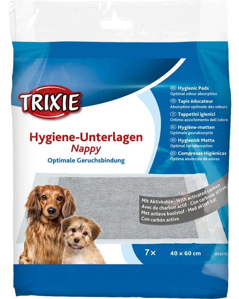 Пелюшки для собак Trixie з активованим вугіллям 40 х 60 см 7 шт. (4011905233703)