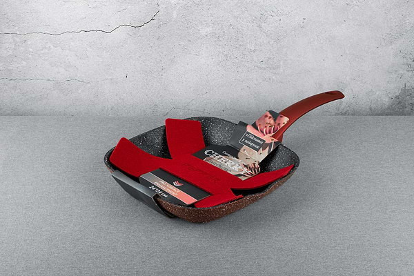 Фото - Сковорода гриль Pepper Cherry Lava-Stone 28x28 cм (PR-2110-28)