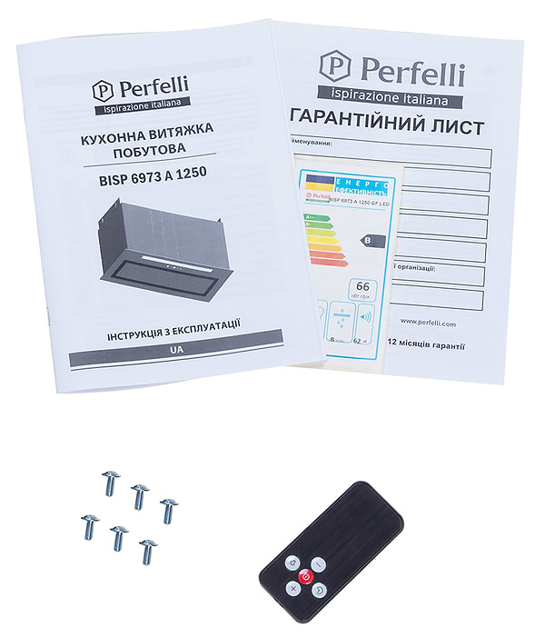 Фото - Вытяжка встраиваемая Perfelli BISP 6973 A 1250 GF LED Strip