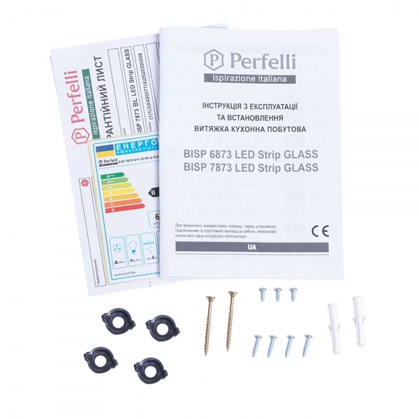 Фото - Витяжка вбудована Perfelli BISP 7873 BL LED Strip GLASS