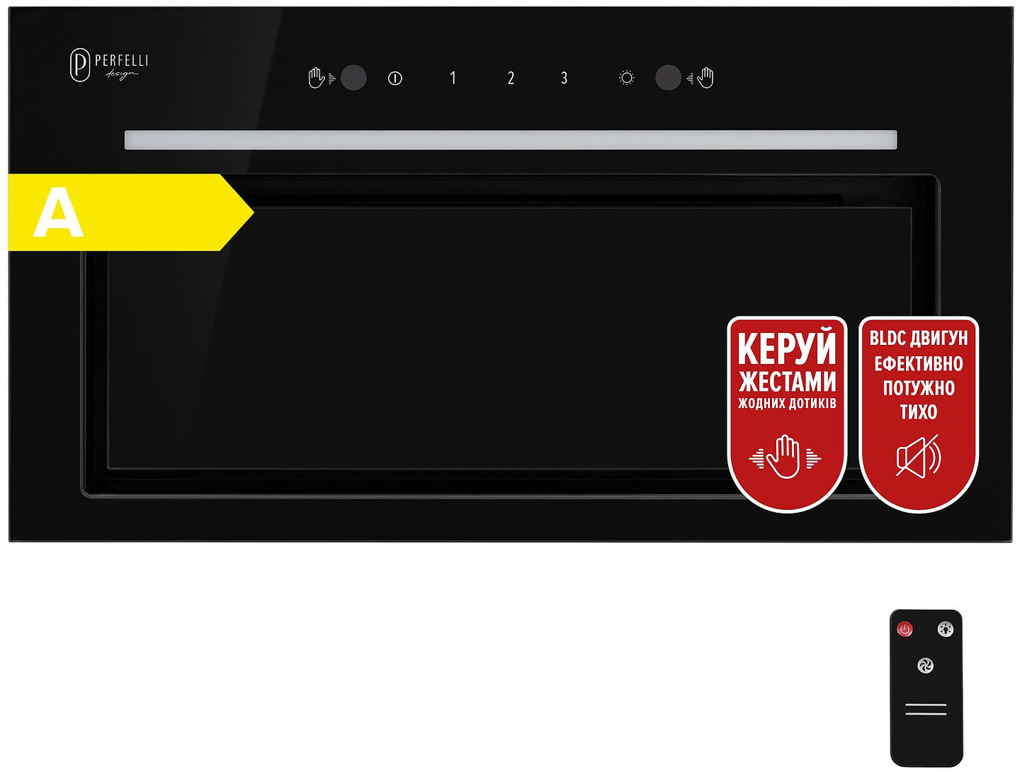 Витяжка вбудована Perfelli DESIGN FILINI 5 NW NERO SILENZIO