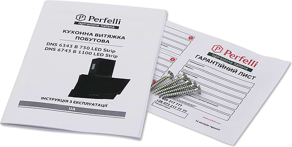 Фото - Вытяжка декоративная Perfelli DNS 6343 B 750 BL LED Strip