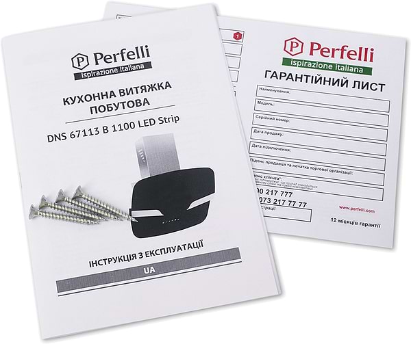 Фото - Вытяжка декоративная Perfelli DNS 67113 B 1100 BL LED Strip