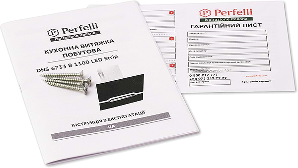 Фото - Уценка - Вытяжка декоративная Perfelli DNS 6733 B 1100 BL/I LED Strip