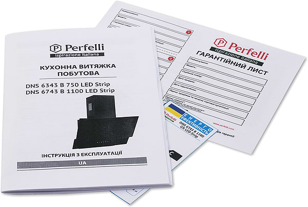 Фото - Вытяжка декоративная Perfelli DNS 6743 B 1100 GR LED Strip