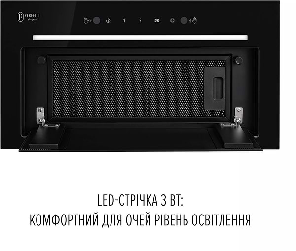 Фото - Уценка - Вытяжка встраиваемая Perfelli DESIGN FILINI 5 NERO SILENZIO