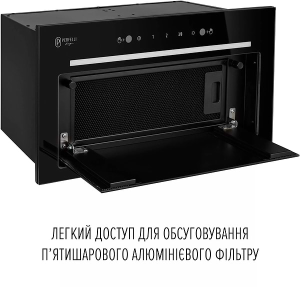 Фото - Уценка - Вытяжка встраиваемая Perfelli DESIGN FILINI 5 NERO SILENZIO