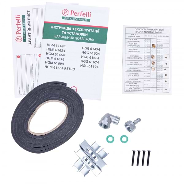 Фото - Варильна поверхня газова Perfelli HGM 61664 BL