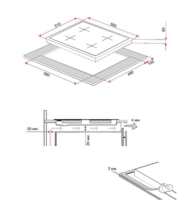 Фото - Варочная панель комбинированная Perfelli HKM 620 W