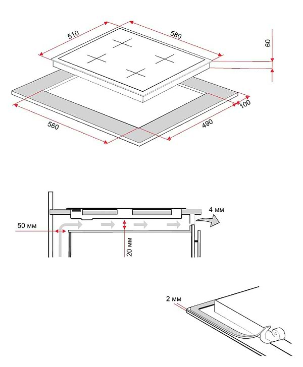 Фото - Варочная панель комбинированная Perfelli HKM 631 W