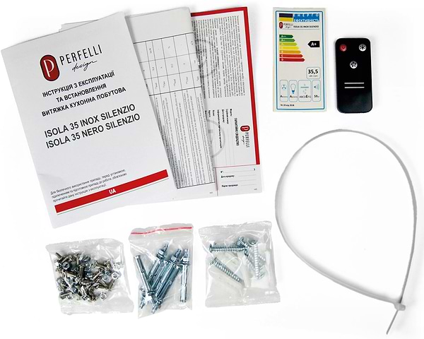 Фото - Витяжка декоративна Perfelli DESIGN ISOLA 35 INOX SILENZIO