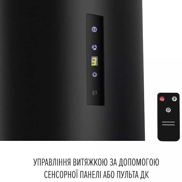 Фото - Вытяжка декоративная Perfelli DESIGN ISOLA 35 NERO SILENZIO