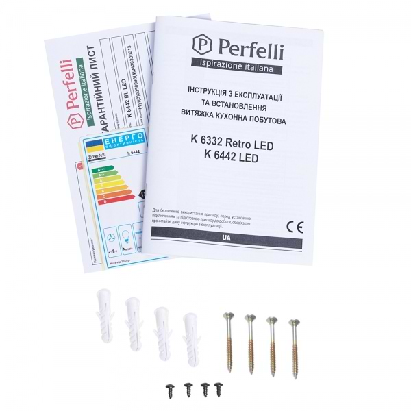 Фото - Вытяжка декоративная Perfelli K 6442 BL LED