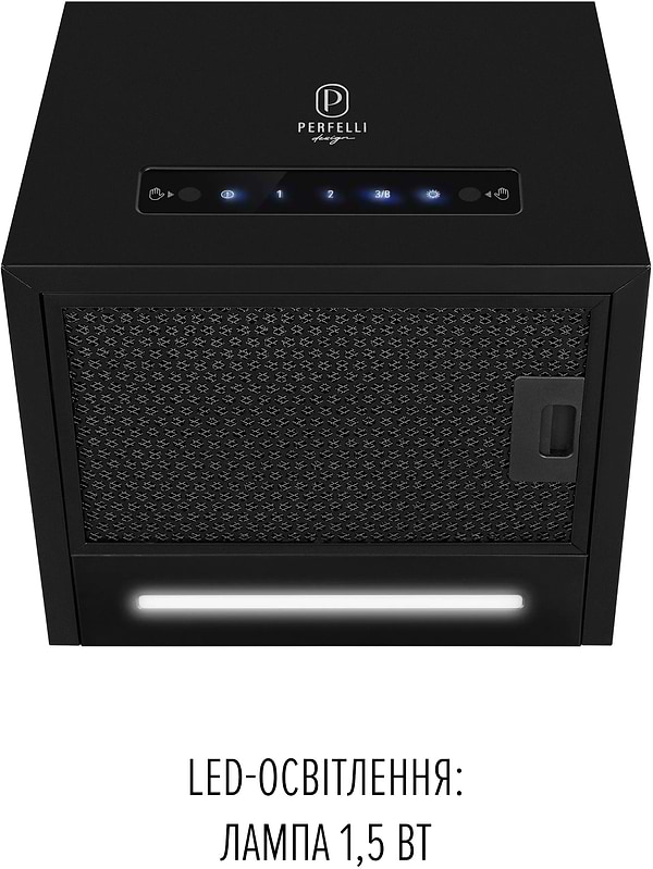 Фото - Вытяжка декоративная Perfelli DESIGN QUADRO 36 NERO SILENZIO
