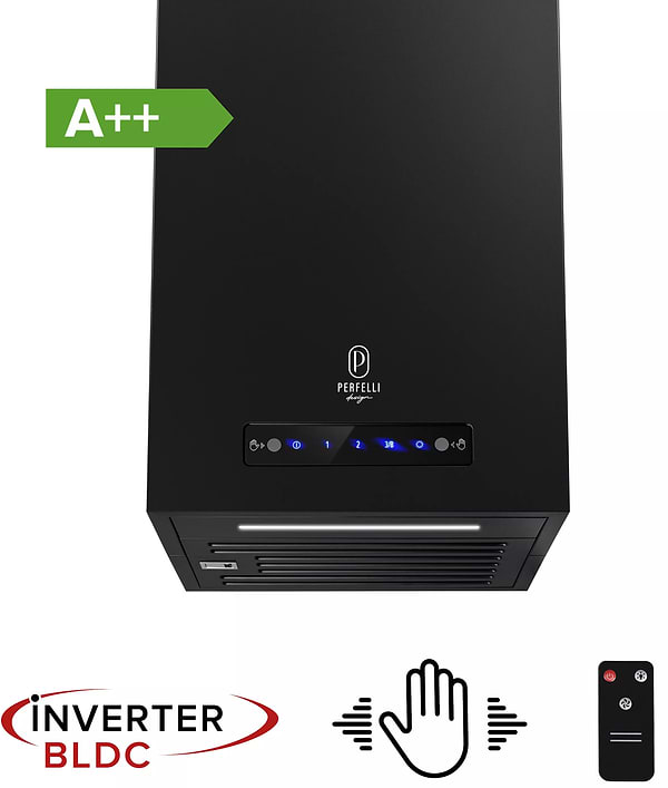 Фото - Вытяжка декоративная Perfelli DESIGN QUATTRO 41 NERO SILENZIO