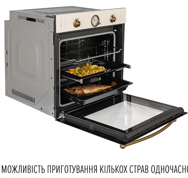 Фото - Духовой шкаф электрический Perfelli RETRO 6A8N BEIGE