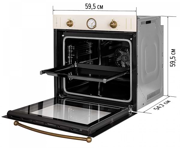 Фото - Духовой шкаф электрический Perfelli RETRO 6A8N BEIGE