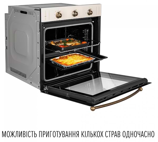 Фото - Духовой шкаф электрический Perfelli RETRO 6M8L BEIGE