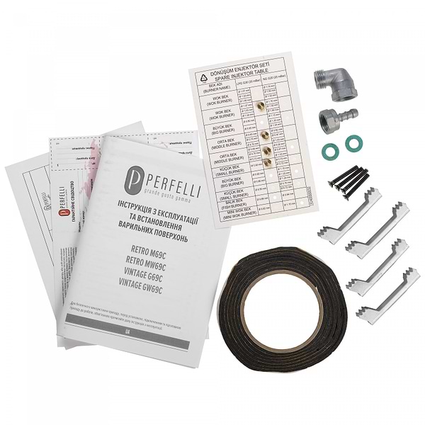 Фото - Варочная панель газовая Perfelli VINTAGE GW69C BEIGE