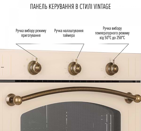 Фото - Духовой шкаф Perfelli VINTAGE 6M8L BEIGE