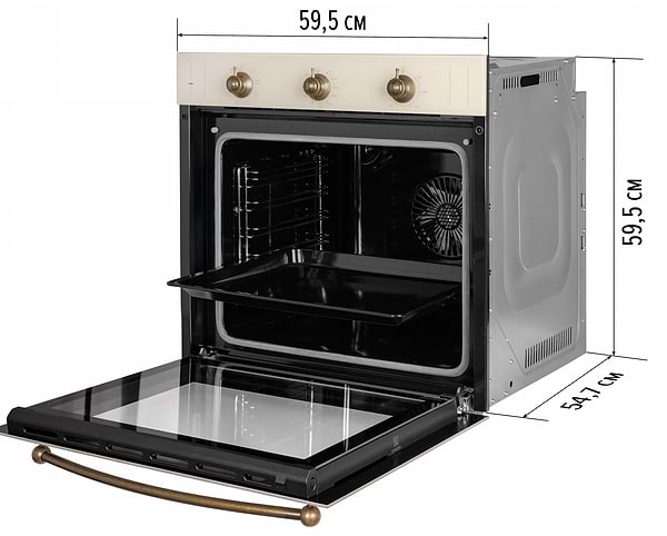 Фото - Духовой шкаф Perfelli VINTAGE 6M8L BEIGE