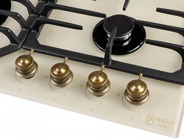 Фото - Варочная панель газовая Perfelli VINTAGE GW69C BEIGE