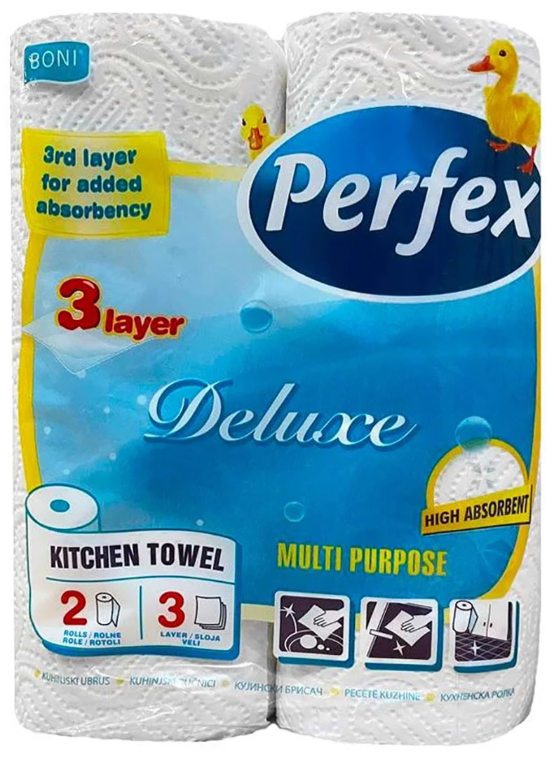 Рушники паперові Perfex Deluxe 3 шари 2 шт. (8606102287381)