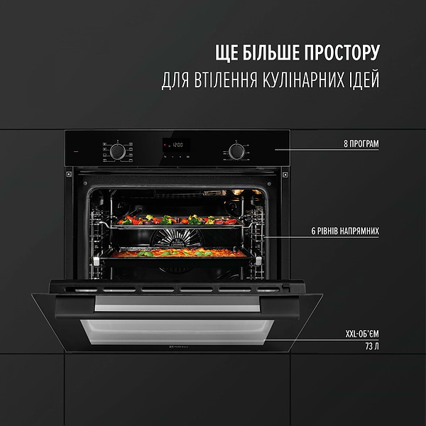 Фото - Духова шафа електрична Perfelli PERLA 6D8S NERO