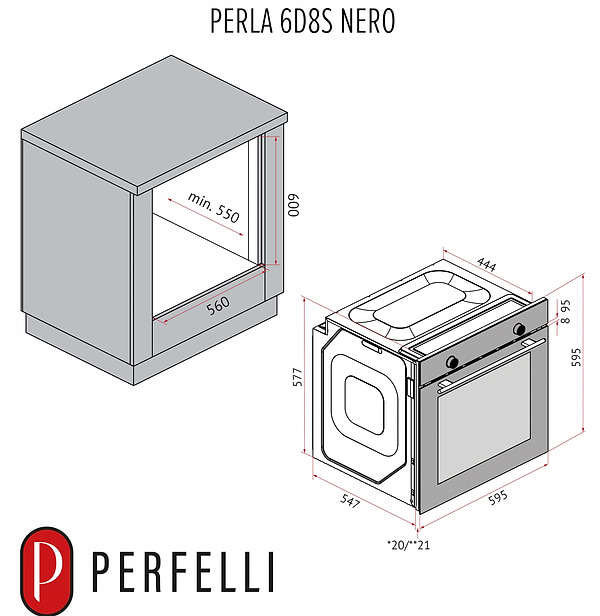 Фото - Духова шафа електрична Perfelli PERLA 6D8S NERO