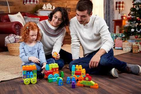 Фото - Пластиковий конструктор для малюків Mega Bloks Поезд с буквами (DXH35)