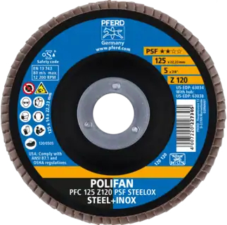 Круг шлифовальный Pferd 125х22 Z120 (4007220934210(10)/400722022730)