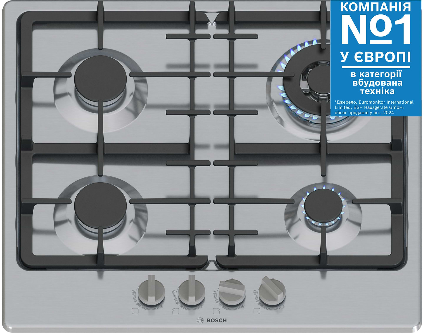 Варочная панель газовая Bosch PGH6B5K90R - Фото 1