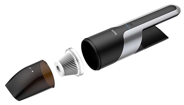 Фото - Пылесос ручной для автомобиля HOCO PH16 Azure portable vacuum car cleaner Black silver (6931474712646)
