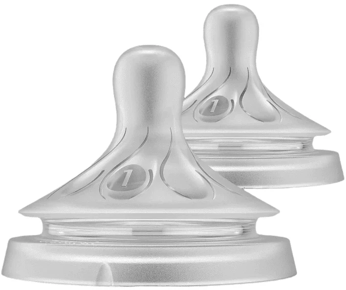 Малий потік соска дитяча силіконова Philips Avent Natural, 0 міс, 2 шт. (SCY961/02)