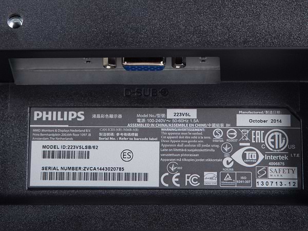 Фото - Монітор Philips 223V5LSB/62