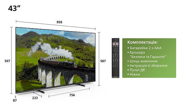 Фото - Телевізор Philips 43PUS7608/12