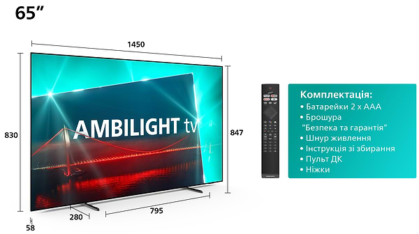 Фото - Телевизор Philips 65OLED718/12
