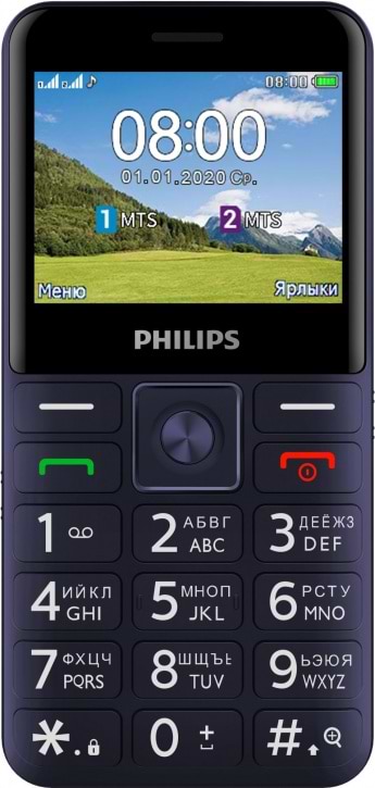 Фото - Мобильный телефон Philips E207 Xenium Blue