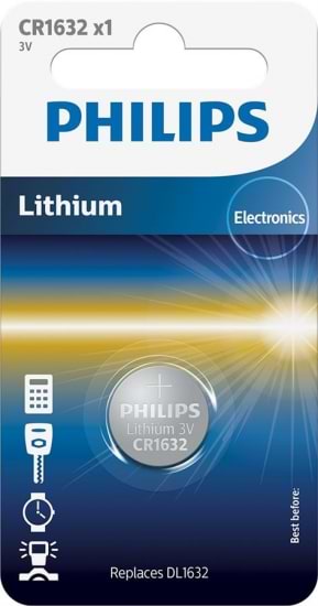 Фото - Батарейка Philips Lithium CR 1632 BLI 1 (CR1632/00B) Фото - Батарейка Philips Lithium CR 1632 BLI 1 (CR1632/00B)