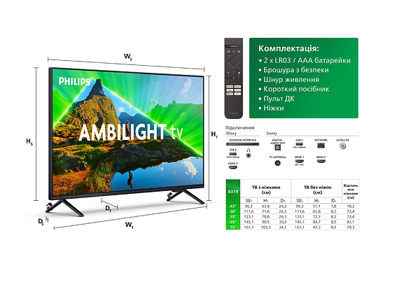 Фото - Уценка - Телевизор Philips 55PUS8319/12
