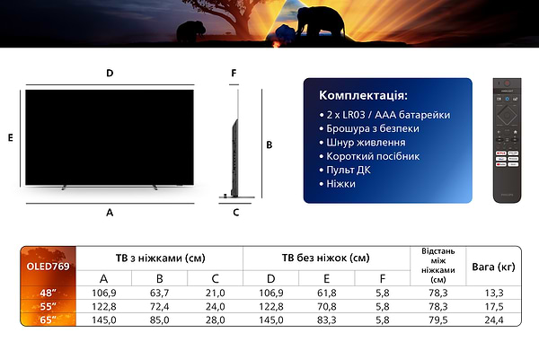 Фото - Уценка - Телевизор Philips 65OLED769/12