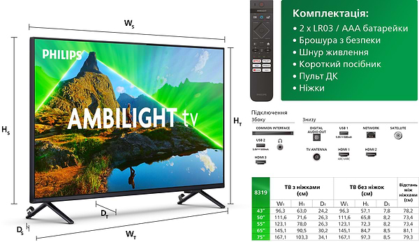 Фото - Телевізор Philips 75PUS8319/12