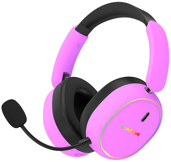 Фото - Гарнитура беспроводная игровая Hator PHOENIX 2 Hi-Res (ESH42) Wireless Cyber Violet