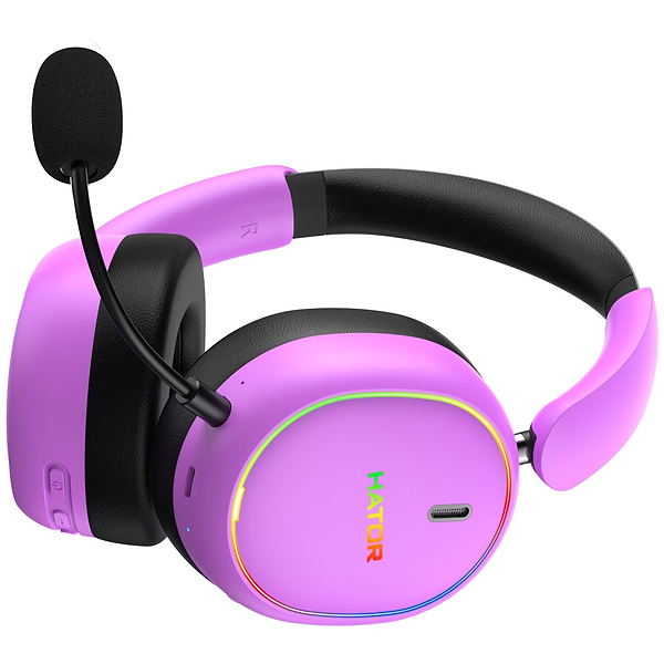 Фото - Гарнитура беспроводная игровая Hator PHOENIX 2 Hi-Res (ESH42) Wireless Cyber Violet
