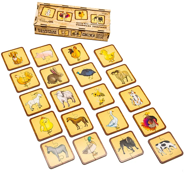 Фото - Настольная игра развивающая (3-4 года) PuzzleOk Деревянная игра с наклейками Мока Бока (Puz-88893)