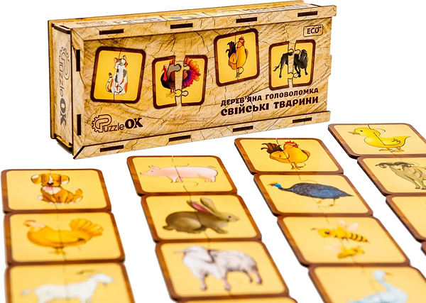 Фото - Настольная игра развивающая (3-4 года) PuzzleOk Деревянная игра с наклейками Мока Бока (Puz-88893)