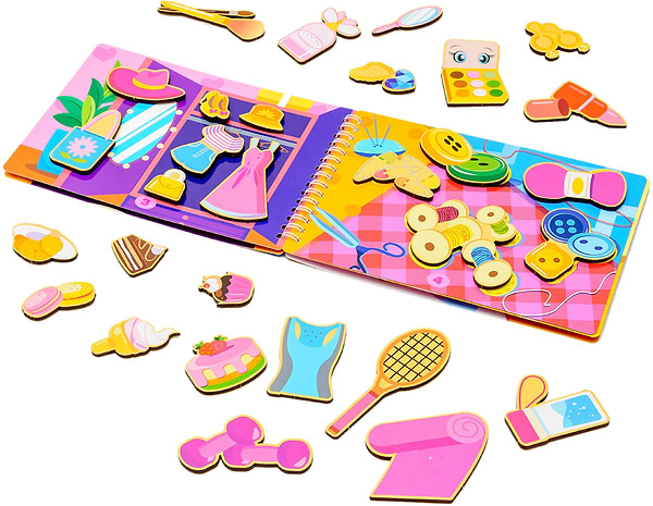 Фото - Настільна гра (5-7 років) PuzzleOk Розвиваючий альбом для дівчаток  (Puz-22921)