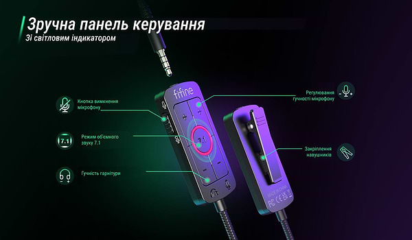 Фото - Гарнитура проводная игровая Fifine H9W White